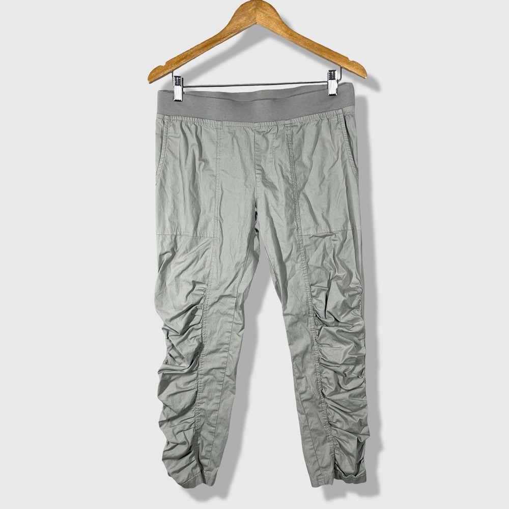 Wearables Ruched Leg Utility Pants Womens S Gray Gorpcore Lagenlook Stretch
